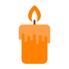 Candle icon isolated on white background