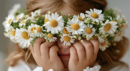Whimsical Flower Crown and Child Wonder