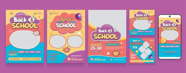 Back to School Social Media, Story, and Flyer Template Pack