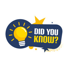 Did you know – vector illustration with lightbulb
