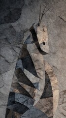 Abstract Insect Design on Stone Surface