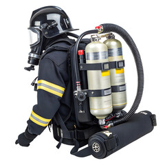 firefighter s scba self contained breathing appar on transparent background png