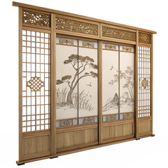 japanese tsuitate divider on transparent background png