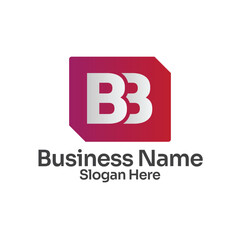 Modern "B3" Lettermark Logo Vector
