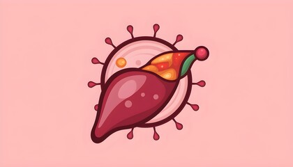 Chili pepper illustration combined with a virus design highlighting health and food safety themes during a modern health crisis Generative AI