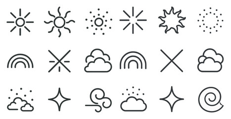 Minimal weather icons for design projects and applications