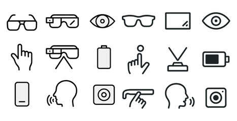 Modern technology icons for creative design and digital communication projects