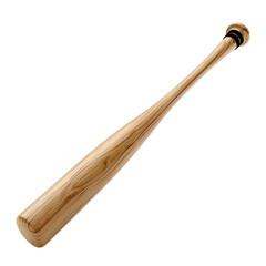 Obraz premium Wooden bat designed for sports, featuring a smooth finish and minimalist design, ideal for outdoor games and activities