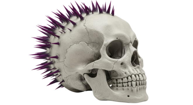 Isolated Skull with Spikes