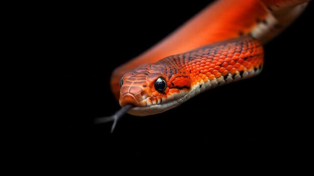 Reddish snake close up photography