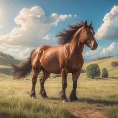 Fototapeta premium A horse at the meadow