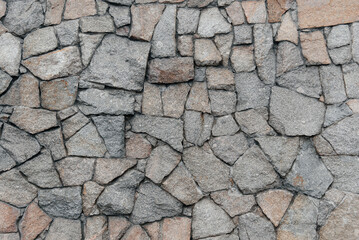 grey stone wall, decorative wall made of large stones, abstract pattern, background