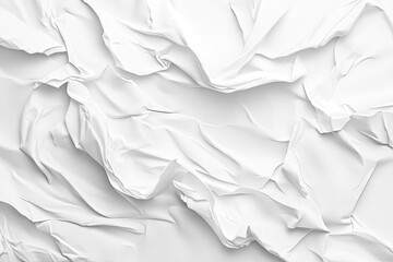 Fototapeta premium Abstract white crumpled fabric texture