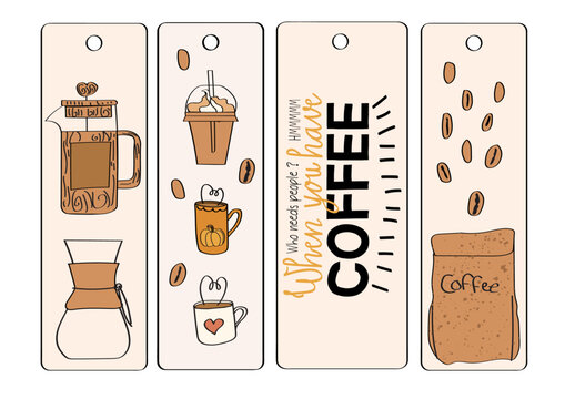 Coffee lovers' bookmark collection