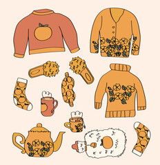 Warm Clothing Graphic Elements Collection