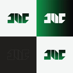 Abstract "ONE" Lettermark Logo Vector Set
