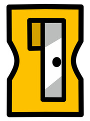 Sharpener illustration for school supplies.	