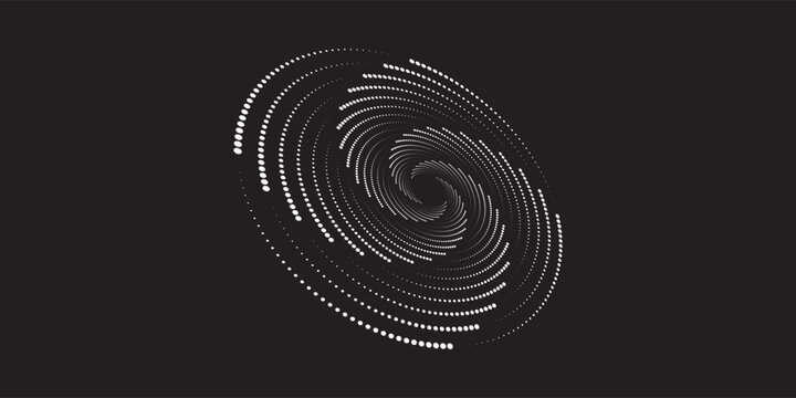 Spiral sound wave rhythm line dynamic abstract vector background