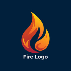 Creative Fire Symbol Logo, Campfire Emblem, Flame-Inspired Identity, vector template
