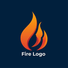 Hot Flame Icon Design, Fire Emblem, Logotype for Burning Concepts, vector template
