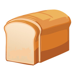 White Loaf Bread Product - Vector Illustration