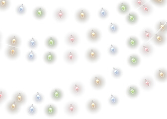 png dark background with isolated christmas lights glowing border gold bulb garland vector design element celebration card winter party wire booklet abstract art concept fairy light

