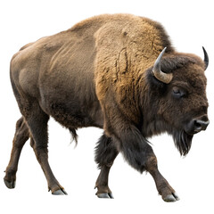 Fototapeta premium american bison isolated on white