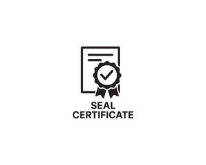 Seal Certificate icon vector art illustration