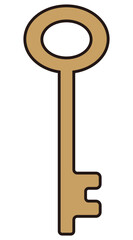 シンプルな鍵のベクターイラスト