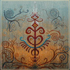 Abstract Tribal Art: Mystical Totem