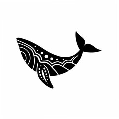 creative Silhouette simple Whale Vector Illustration 