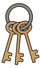 シンプルな鍵のベクターイラスト