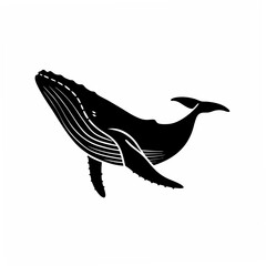 creative Silhouette simple Whale Vector Illustration 