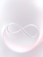 Fototapeta premium Fluidity of Time An Abstract Infinity Symbol Depicting Never Ending Cycles Smooth Flow Pastel Minimalism Balance and