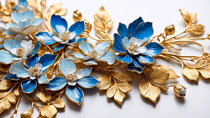 Top view image of flowers composition background .Flat lay
