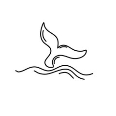 Whale tail jump doodle 