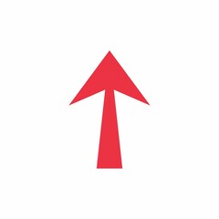 red arrow on white background