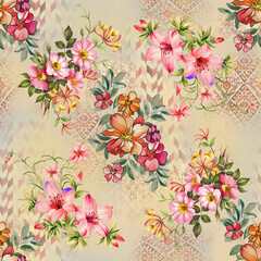 Flowers pattern allover pattern all over abstract pattern