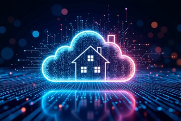 Smart Home Cloud Computing Concept
