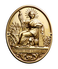 Plaque de notaire en France / Fond transparent