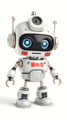 Charming Futuristic Robot Character with Expressive Design