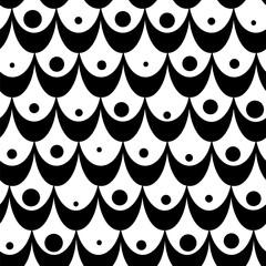 Abstract vector backgound with dots and semicirles. Seamless pattern. Design for fabric, wallpaper.
