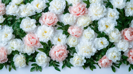 Lush peony tapestry whispers eternal spring, Qingming Festival evocation, floral symphony, radiant petals amid verdant whispers
