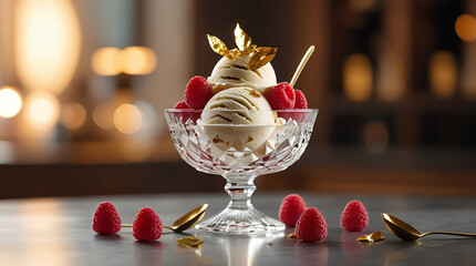 ice cream with chocolate