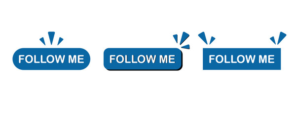 Follow me icon symbol for banner 