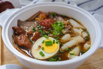 Rolled Rice Noodles in Five-spices Broth , Chinese noodles	