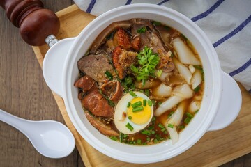 Rolled Rice Noodles in Five-spices Broth , Chinese noodles	