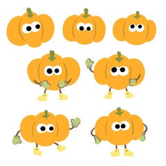 A vecter illustration of pumpkin character