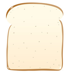 Cute Slice of Bread Cartoon Illustration, Food Icon for Kids Menu, Stickers, Packaging, and Digital Designs