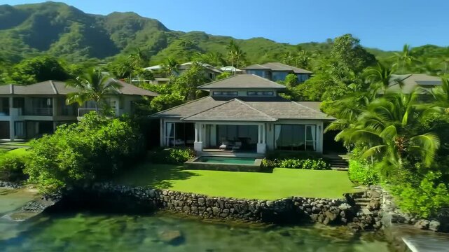 Luxus Villa mit Drone gefilmt